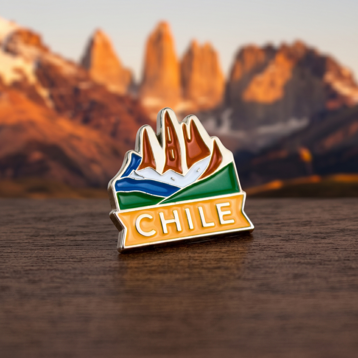 Pack 12 Pines Metal Souvenir Torres Del Paine