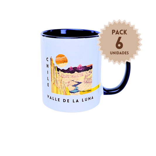 Pack 6 Tazas 300 ml Chile Valle De La Luna