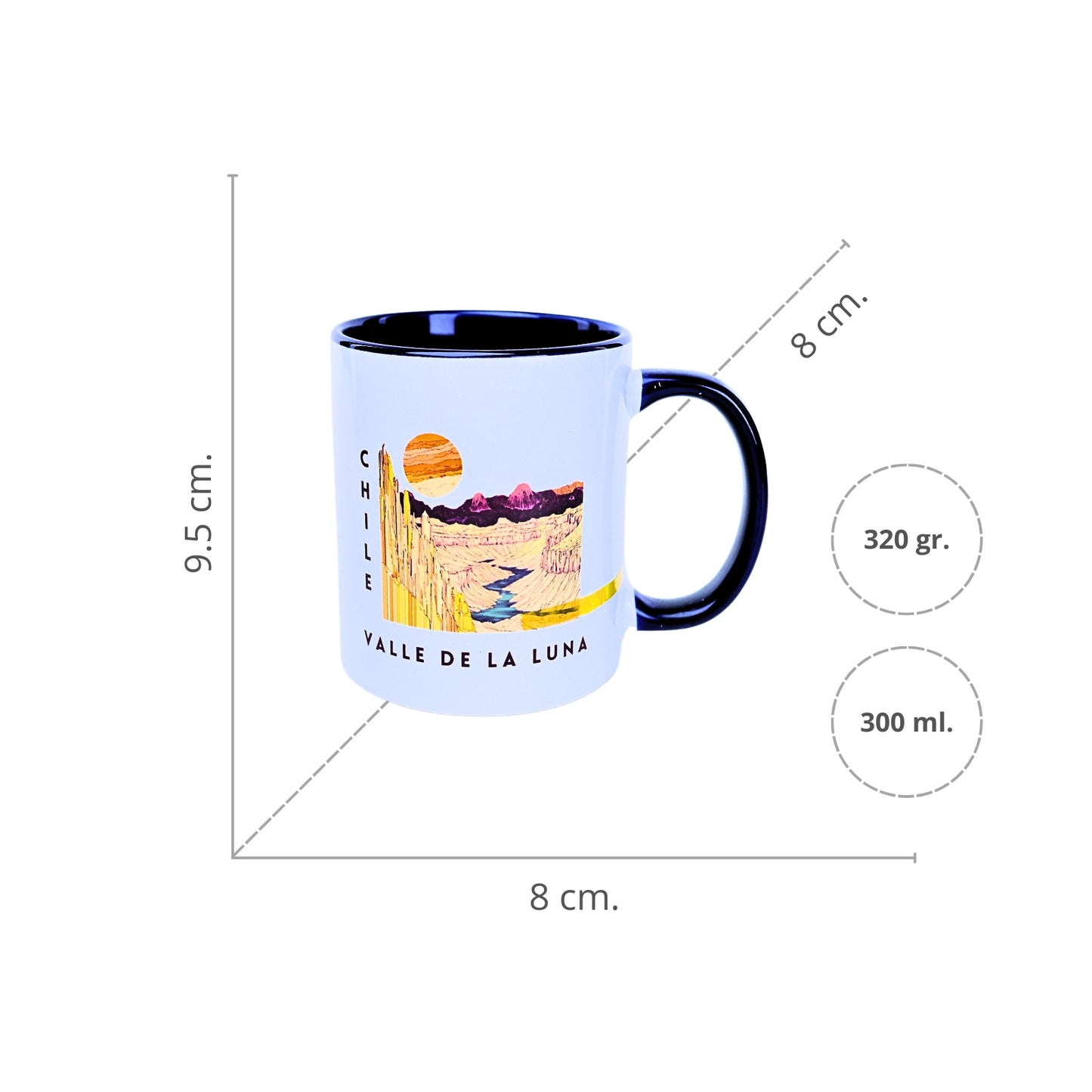 Taza De Cerámica Chile 300 Ml Valle de La Luna