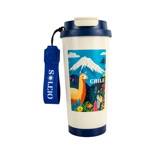 Vaso Térmico Souvenir Chile Llama Azul 500 ml