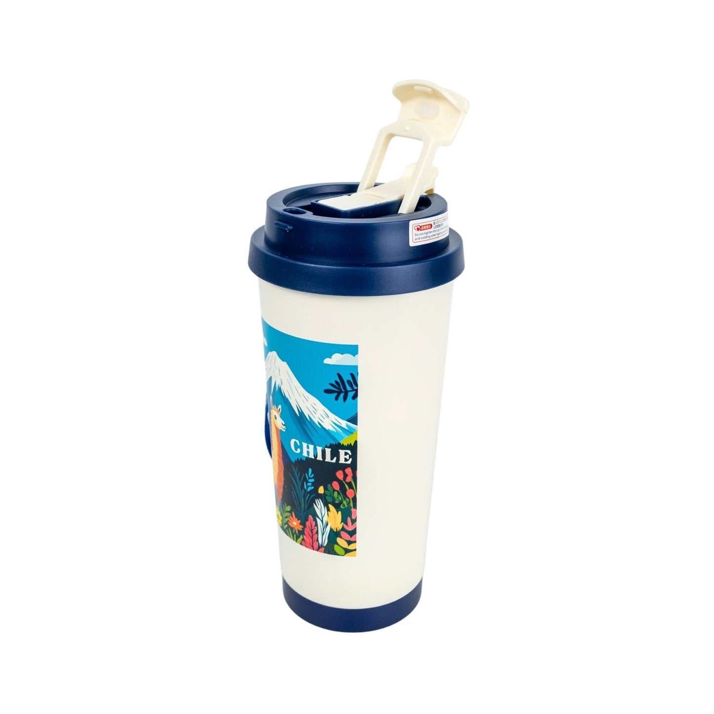 Vaso Térmico Souvenir Chile Llama Azul 500 ml