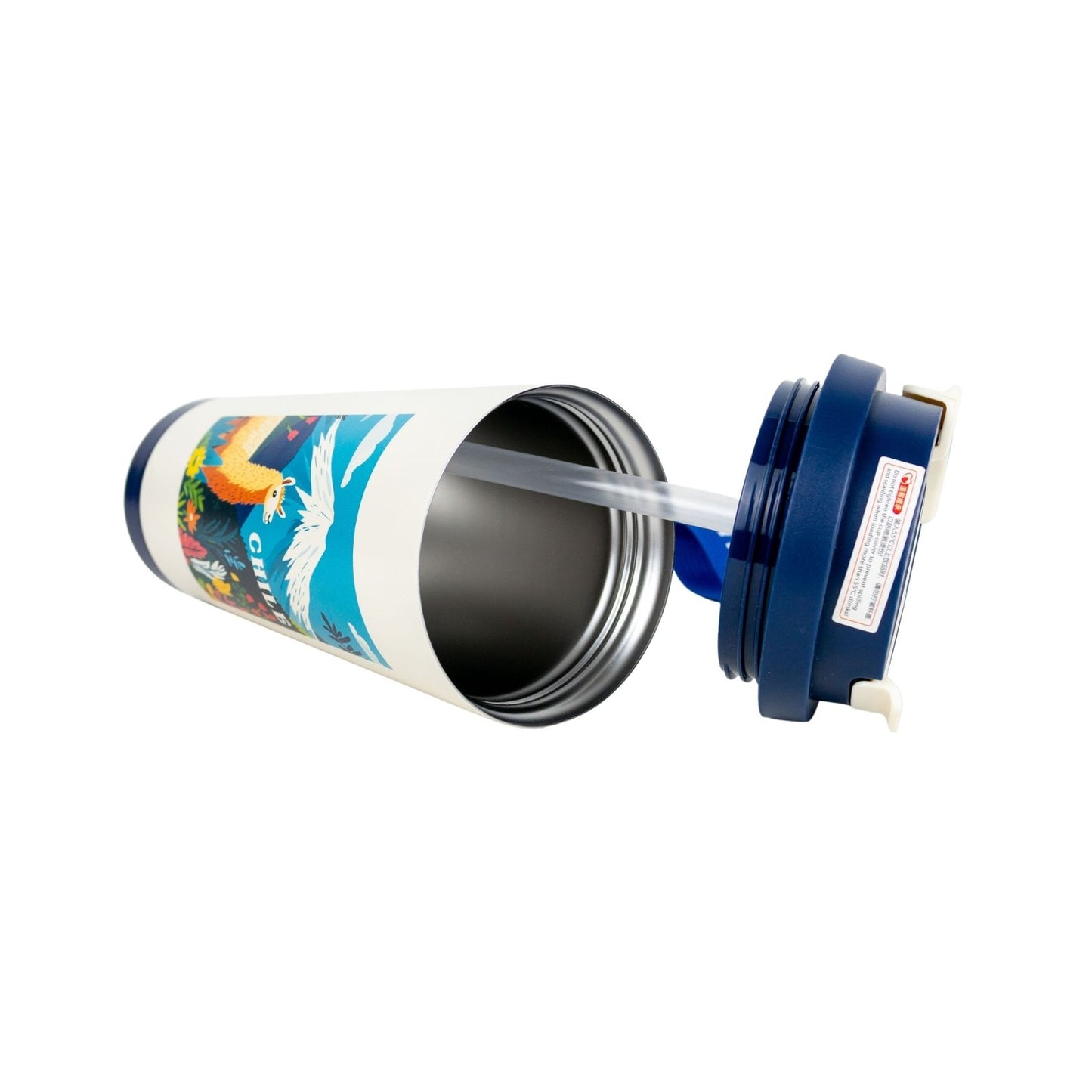 Vaso Térmico Souvenir Chile Llama Azul 500 ml