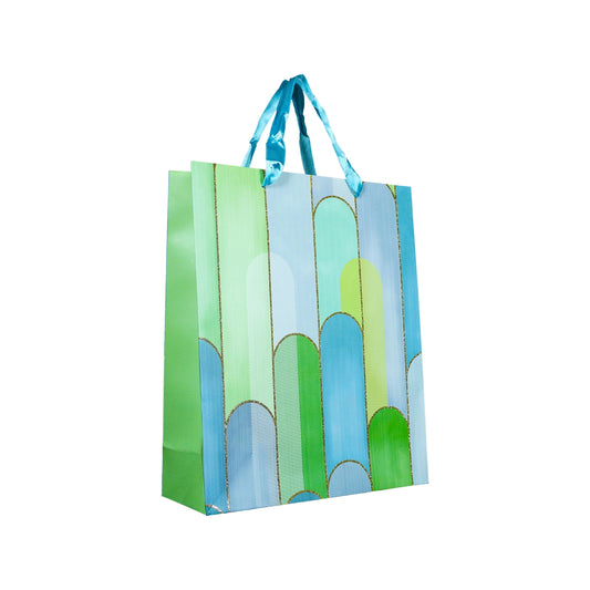 Bolsas De Regalo Diseños Con Brillos 32 X 26 X 10 - Verde