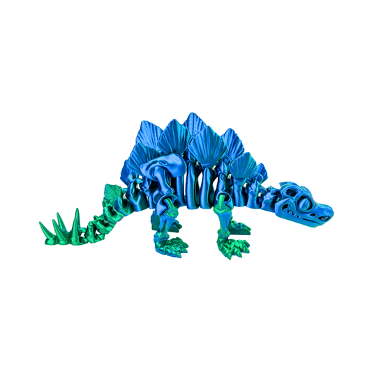 Juguete Dinosaurio Estegosaurio Tornasol Impresión 3D Verde