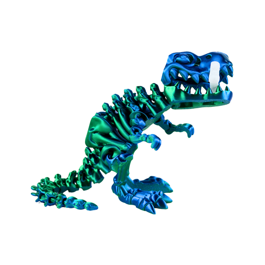 Juguete Dinosaurio T-Rex Tornasol Impresión 3D Verde