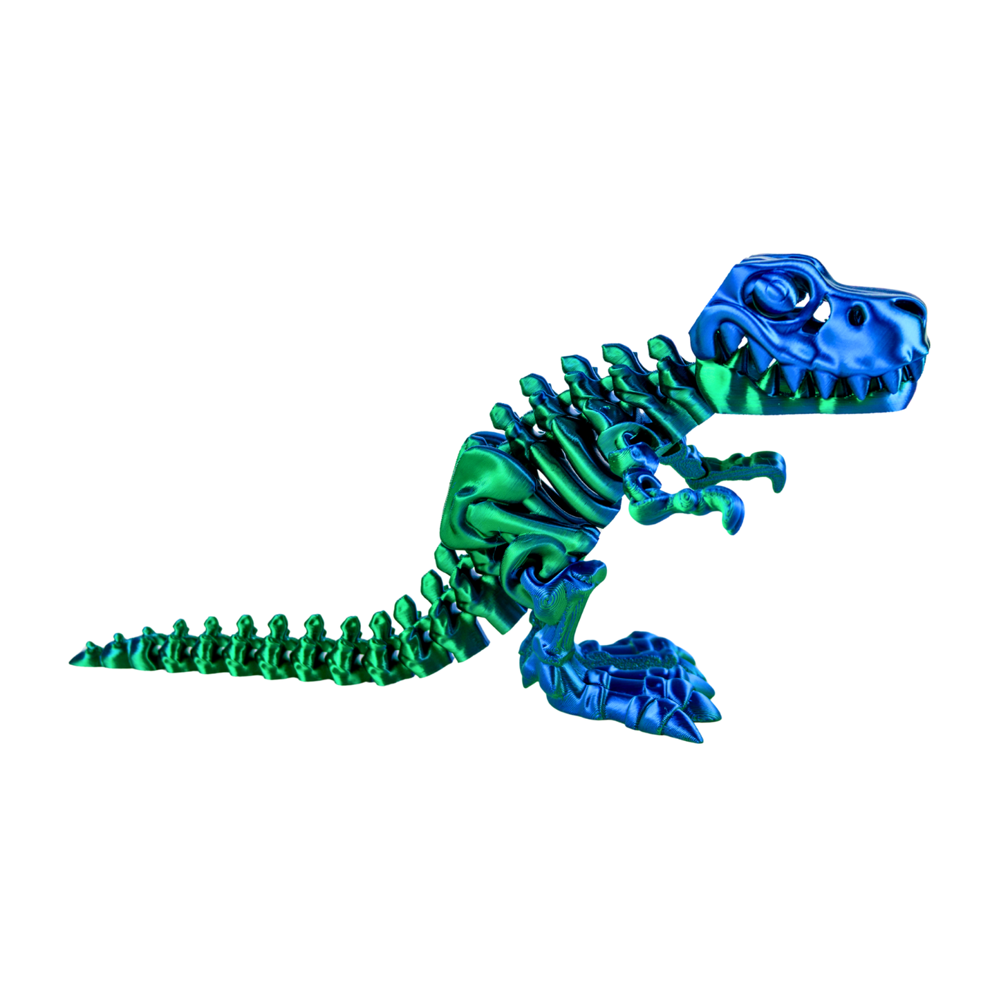 Juguete Dinosaurio T-Rex Tornasol Impresión 3D Verde