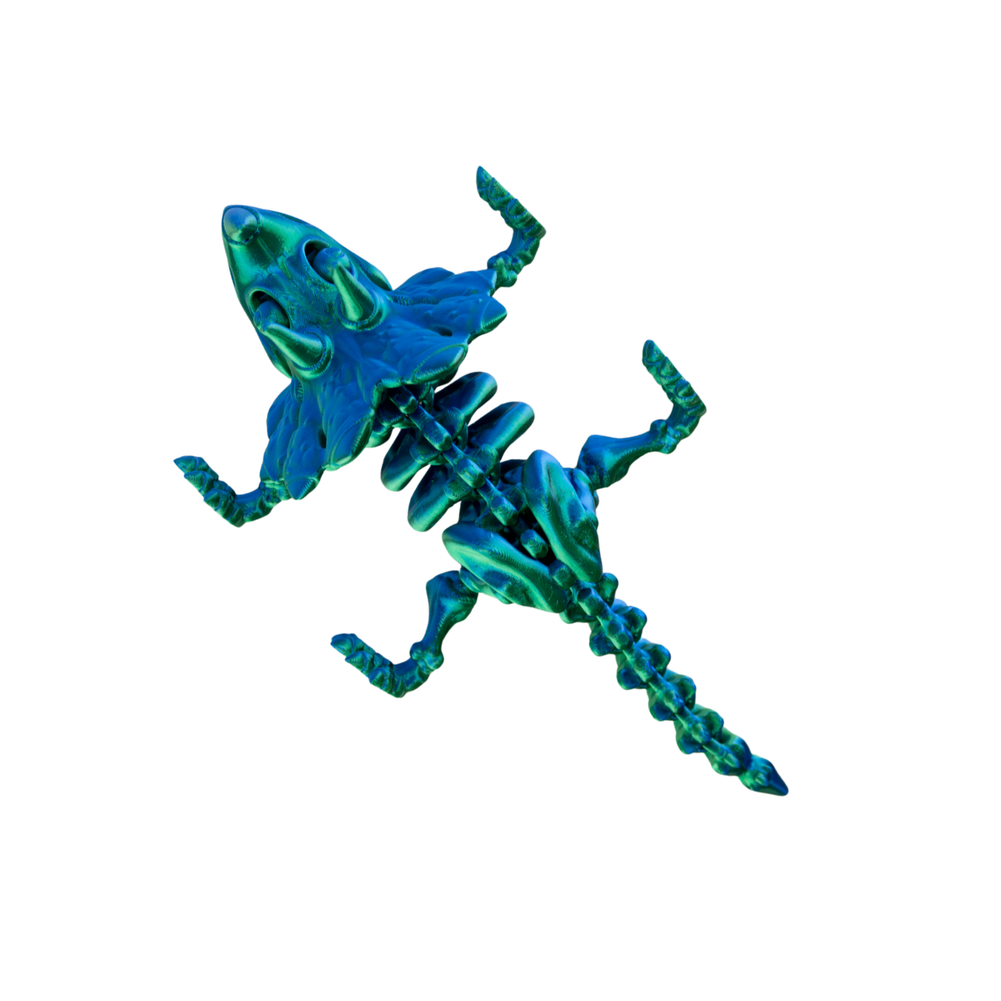 Juguete Dinosaurio Triceratops Tornasol Impresión 3D Verde