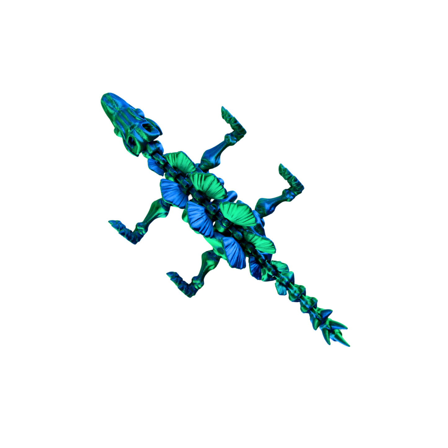 Juguete Dinosaurio Estegosaurio Tornasol Impresión 3D Verde