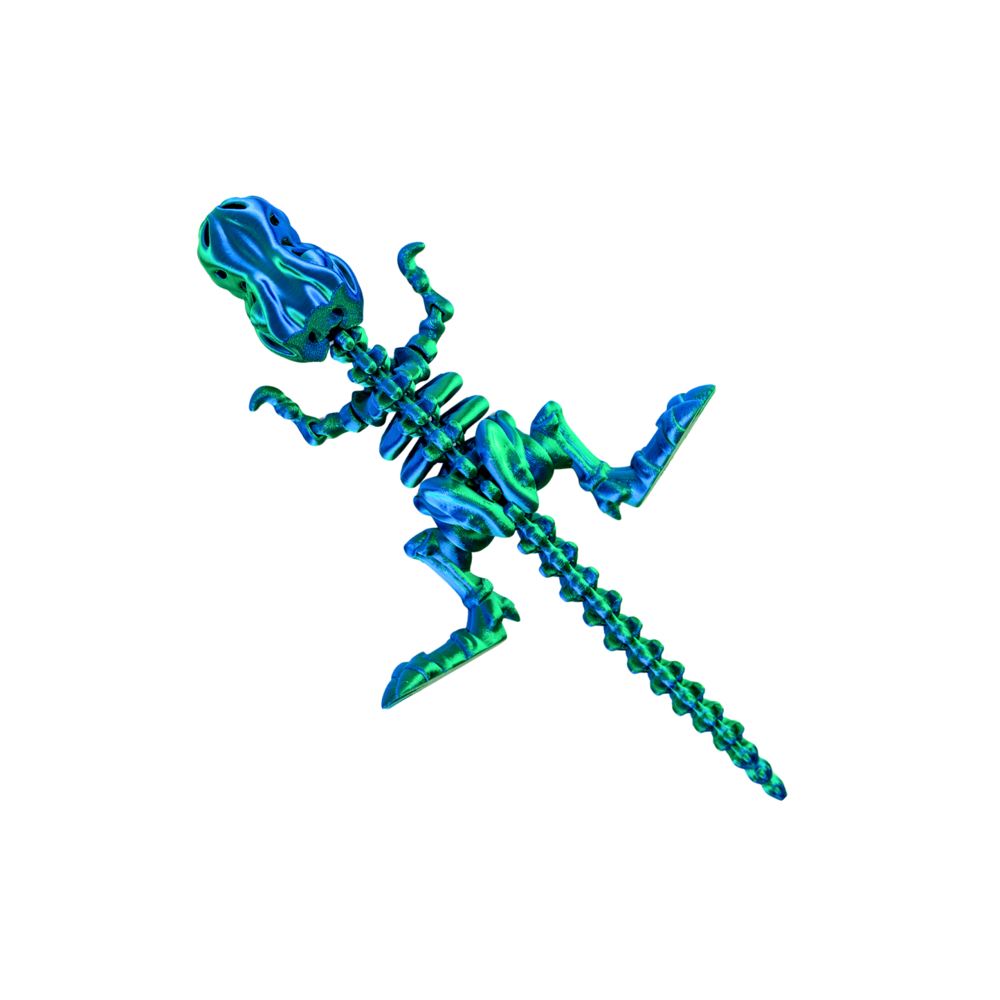 Juguete Dinosaurio T-Rex Tornasol Impresión 3D Verde