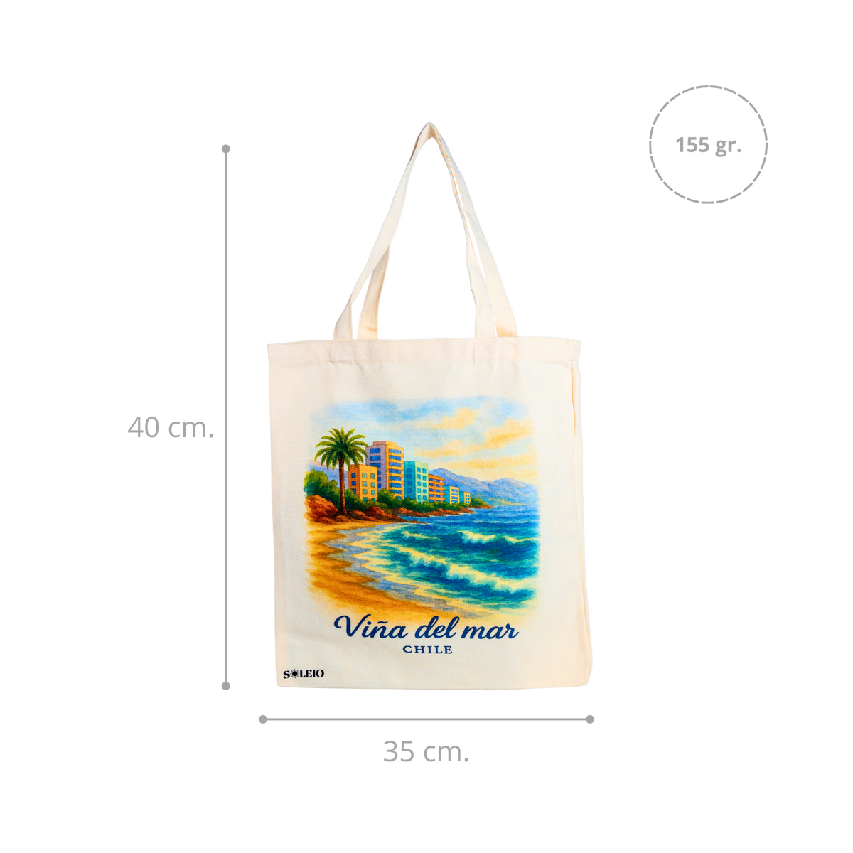 Pack 12 Tote Bag Lona Chile Viña Del Mar