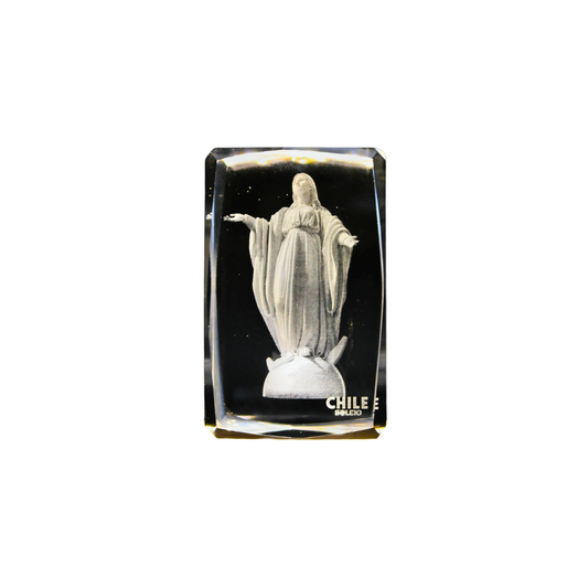 Cristal 3D Virgen Maria