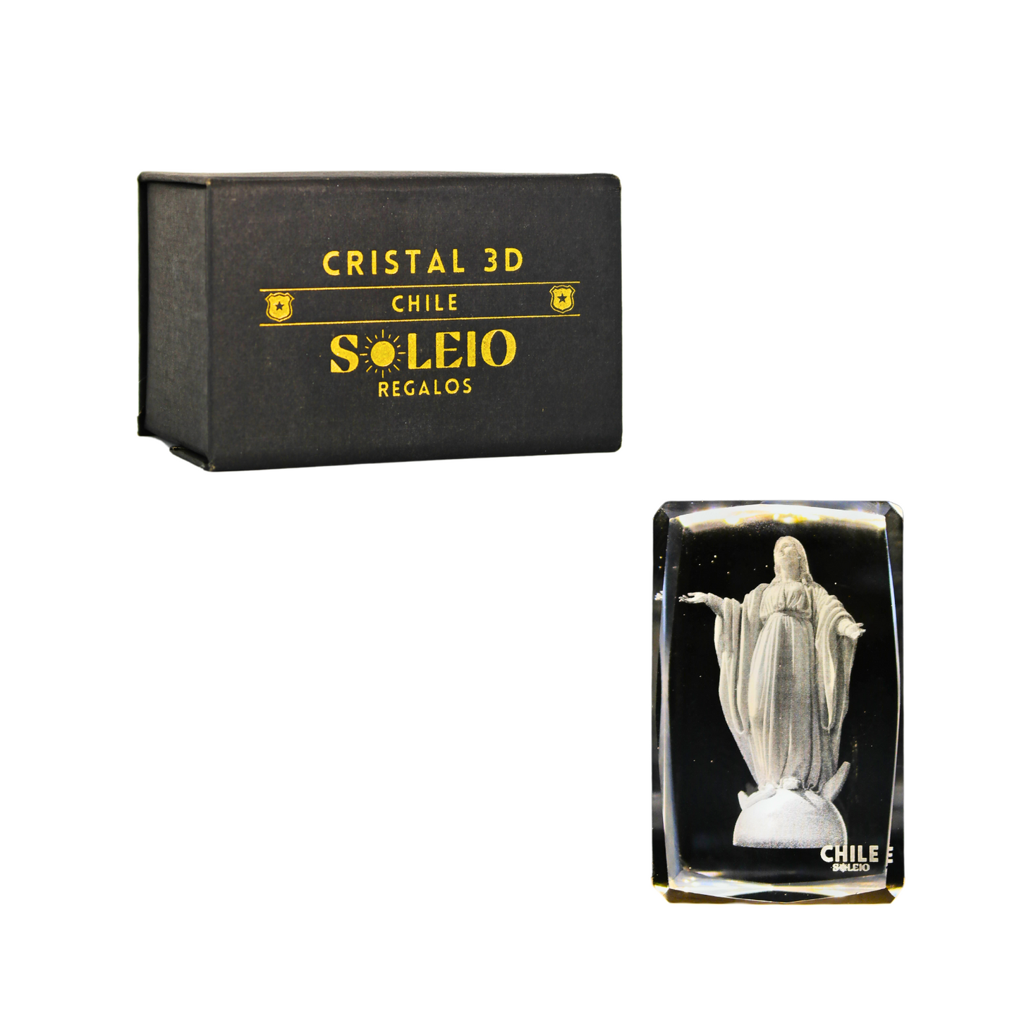 Cristal 3D Virgen Maria