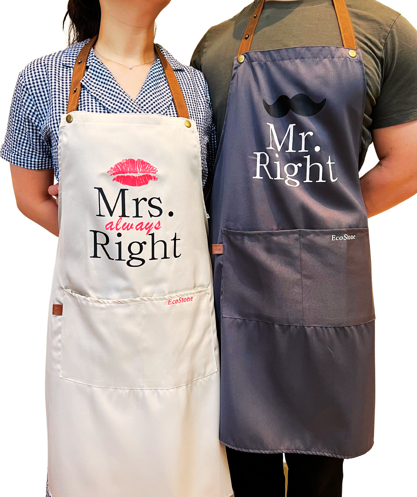 Delantales Para Pareja "Mr. Right / Mrs. Always Right"
